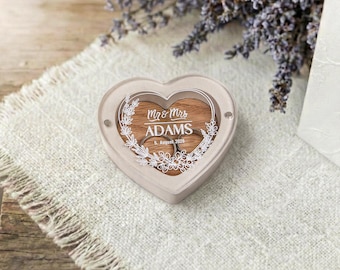 Wedding ring box custom logo monogram engraved ring bearer box ringbox DF