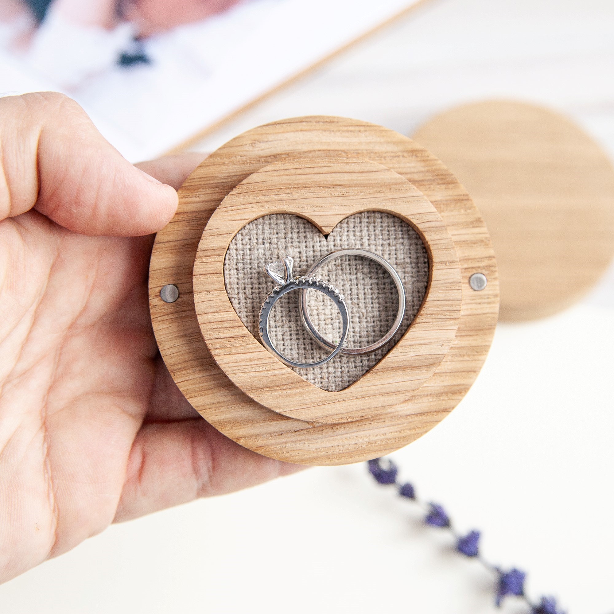 Ring Holder for Wedding Ceremony Custom Engraved Ring Holder Etsy