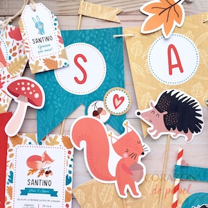 Forest Birthday Printable Kit Editable Texts