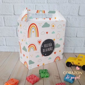 Multicolor Children's Day briefcase box template