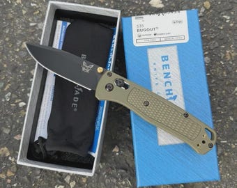 Benchmade Pocketknife Folding Knife Bugout 535 Olive Green Handle CPM-S30V Blade