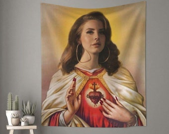 Funny Meme Tapestry Lana Del Rey Tapestry Wall Hanging lord jesuc christ our savior Tapestries For Bedroom Living Room Party Home Dorm Decor