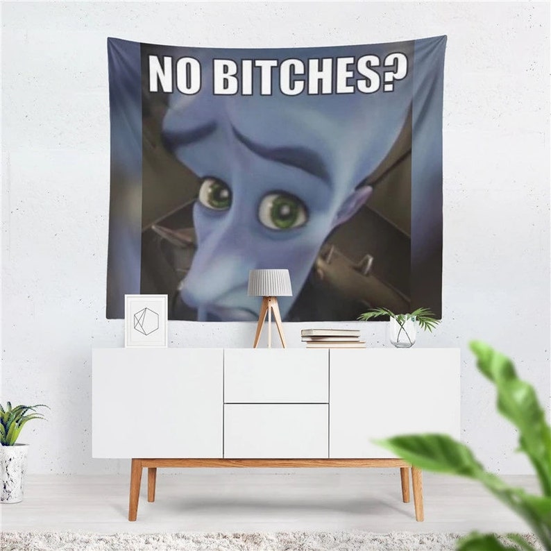 Funny Meme Tapestries Cartoon Tapestry Wall Hanging Megamind Etsy