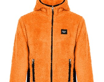 Orange Fleece Jacket - Etsy