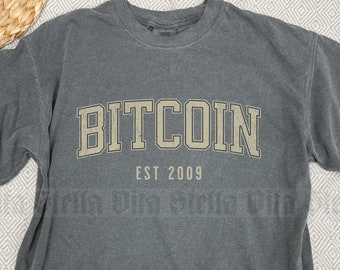 Bitcoin Est 2009 Shirt, Satoshi Shirt, Crypto Shirt, Vintage Style Top, BTC Gift for Him Her, Michael Saylor
