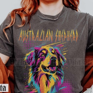 Camiseta australiana, colores rock and roll desgastados, papá australiano, mamá australiana, pastor australiano, pastor australiano, regalos australianos