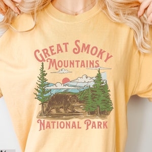 comfort colors shirt for festival Smokey Mountains tshirt for vacay national parks tee shirt for her tank top tee oversized comfort colors