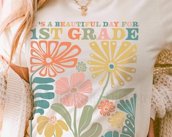 1st Grade Teacher Shirt, Wildflowers First Grade Teacher Shirt, Teacher Team Shirts, 1st Grade T-Shirt, First Grade TShirt, Elementary Tee
