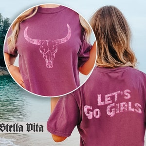 Shania Let&#39;s Go Girls Shirt, Comfort Colors, Queen of Me Tour Vintage Tshirt, Bullhead Country Music Tee, Country Cowgirl Bachelorette