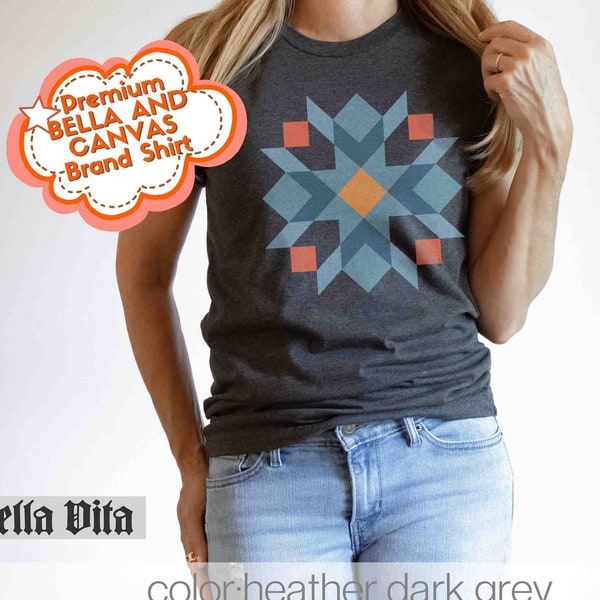 Boerderij quilt blok shirt quilten cadeau, homesteader, quilt shirt, quilt retraite shirt, huisvrouw, Cottage Core