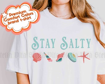 Muschel Shirt, Muschel Shirt, Küsten Großmutter Tshirt, salziges T-Shirt mit Muscheln, Geschenk für Strandliebhaber, Ocean Corae, Costal Tshirts