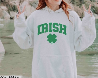 Iers sweatshirt, St Patricks Day Shamrock-hoodie, oversized minimalistisch Luck of the Irish Ireland-sweatshirt, uniseks, parade