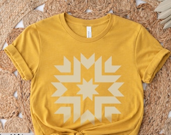 Quilt Block Shirt, Quilt Tee, Minimalist Shirt, Modern Tshirt, Cottage Core Tee, Plus Size Quilt Top, Quilter Gift, Quilt Retreat Shirt