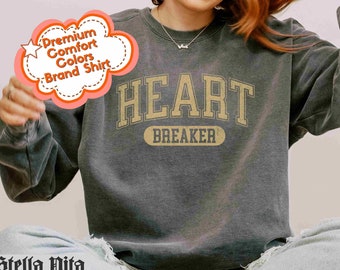 Heart Breaker Sweatshirt, Comfort Colors Shirt, Women Crewneck Sweatshirt, Funny Valentines Day Shirt, Anti Valentines Day, Galentines Gifts