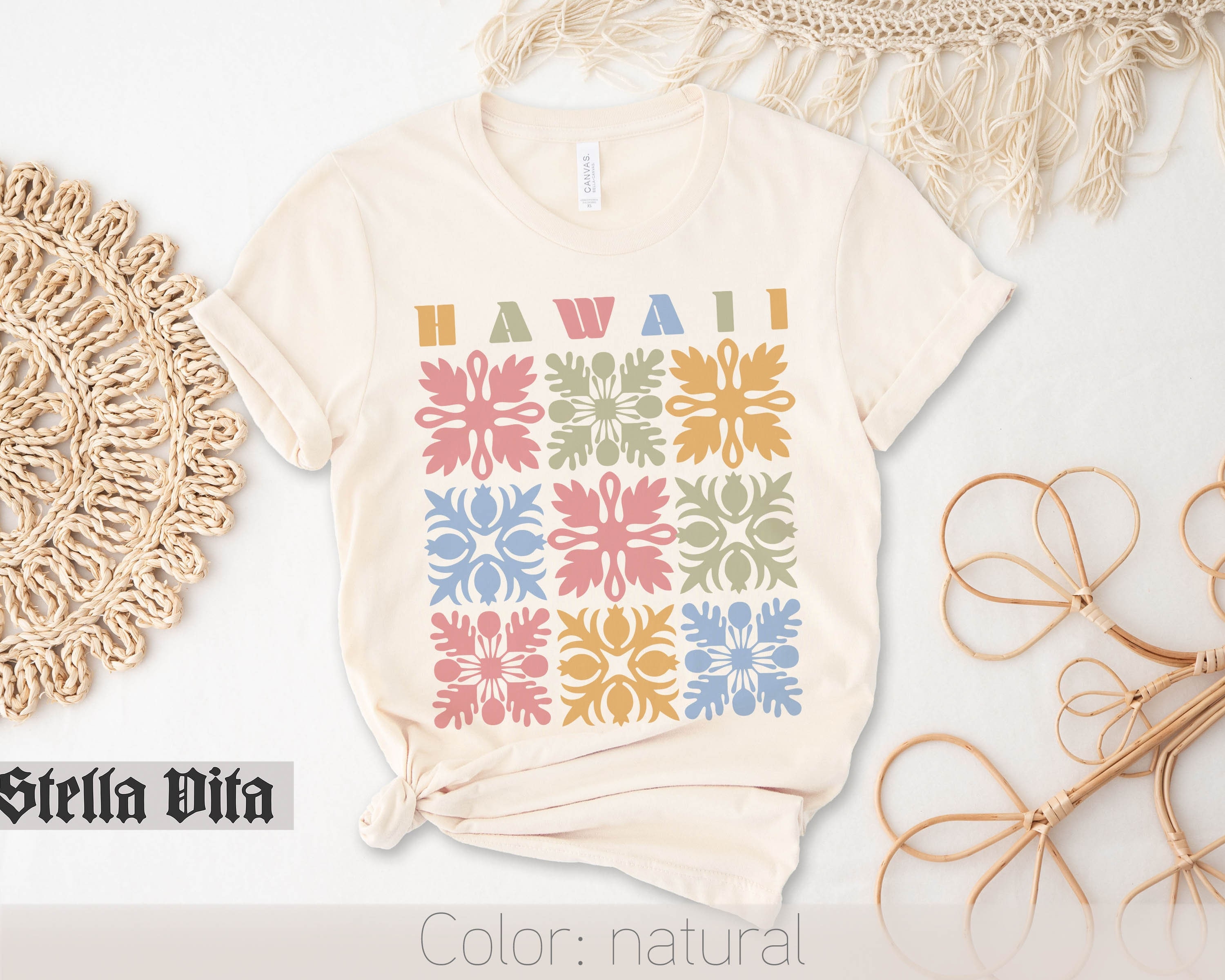 Hawaii Quilt Tshirt - Etsy