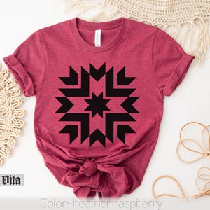 Quilt Block Shirt, Quilt Tee, Minimalist Shirt, Modern Tshirt, Cottage Core Tee, Plus Size Quilt Top, Quilter Gift, Quilt Retreat Shirt image 2