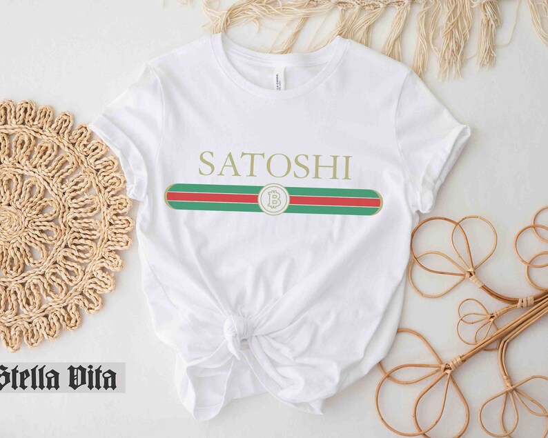 Satoshi Bitcoin Shirt Unisex, Funny Lux Bit Coin Tshirt For Dad, Crypto Dimond Hands Whole Coiners Shirt White