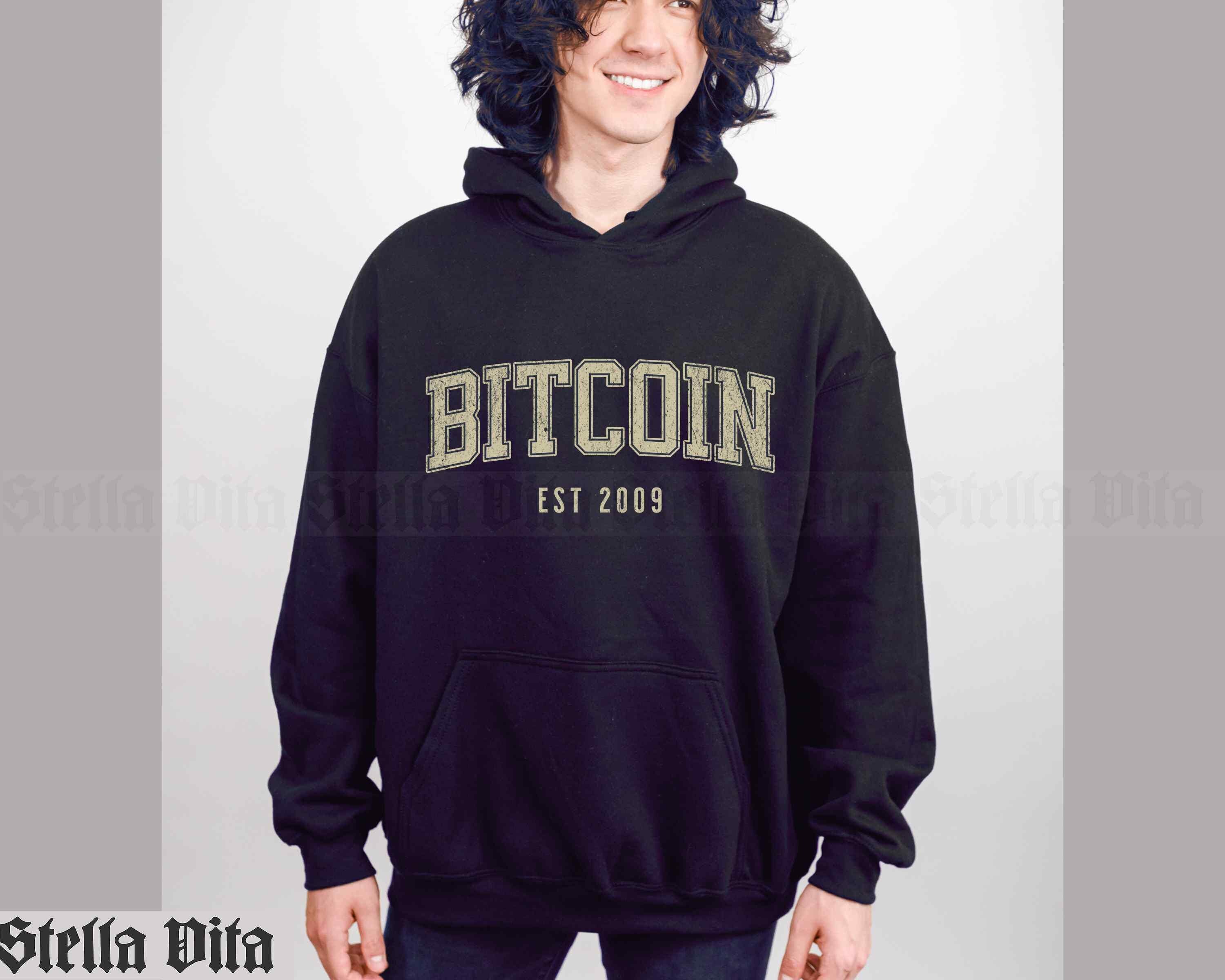 Bitcoin Hoodie, Satoshi Sweatshirt, Bitcoin Est 2009 Shirt, Gift for Boyfriend, Fathers Day, HODL Sweatshirt,  Unisex Hooded Sweatshirt