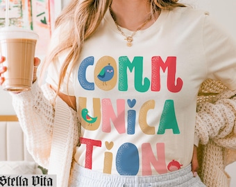 Shirt communicatie logopedist, schattig SLP-shirt, shirt logopedie, logopedie pathologie, cadeau voor SLP, SLPA-shirt, slp student