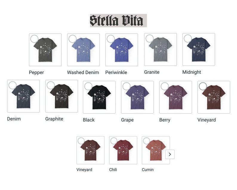 Minimalistisk blommig t-shirt, Komfortfärgad t-shirt, Vit negrös t-shirt med rymdblommor, Vildblommig t-shirt, Boho grafiska t-shirts för kvinnor, Blommig t-shirt bild 4