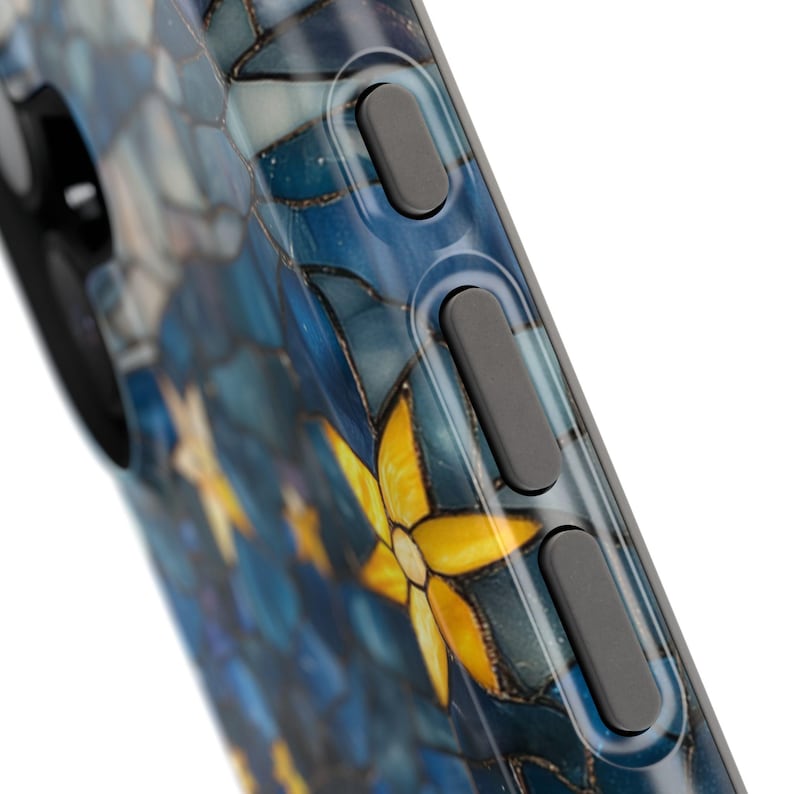 Stars Phone iPhone Case, Moon Celestial Magsafe Phone Cover , Stained Glass Cases, Celestial Stars Moon Phone Accessories, Space Lover image 6