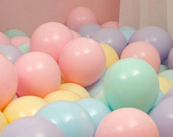 Pastel Macaron Balloons Latex 12inch Balloons Birthday Party Wedding Decorations Baby Shower Balloons UK