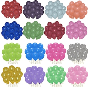 10" Colourful Balloons Plain Retro Latex Balloons Happy Birthday Wedding Baby Shower Theme Party Decoration UK