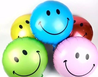 18" Smiley Foil Balloons Round Smile Playground Baby Shower Toys Wedding, Birthday Party Decorations UK