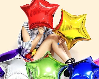 18" Star Shaped Foil Balloons Birthday Wedding Christmas Party Helium/Air Halloween Xmas Balloons Party Decor