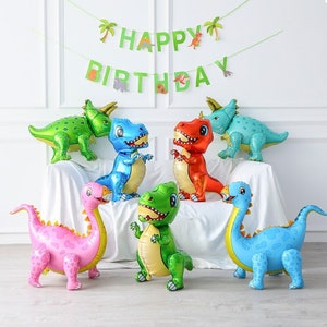 Palloncini in foil di dinosauro Palloncini ad aria Festa di compleanno per bambini T-REX RAPTOR Autogonfiabili nel Regno Unito