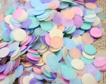 Confetti PASTEL PAPER biodegradable Round Wedding Festival Party Table Decor Party Pop