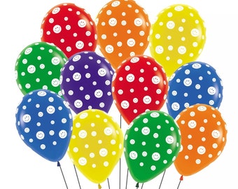 Smile Face Foil Balloons, 10inch Round Smile Baby Shower Ballon, Wedding, Birthday Party Decorations