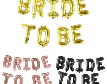 Bride l Bride To Be l Miss to Mrs Gold/Silver/Rose Gold Foil Balloons Wedding Party Decoration