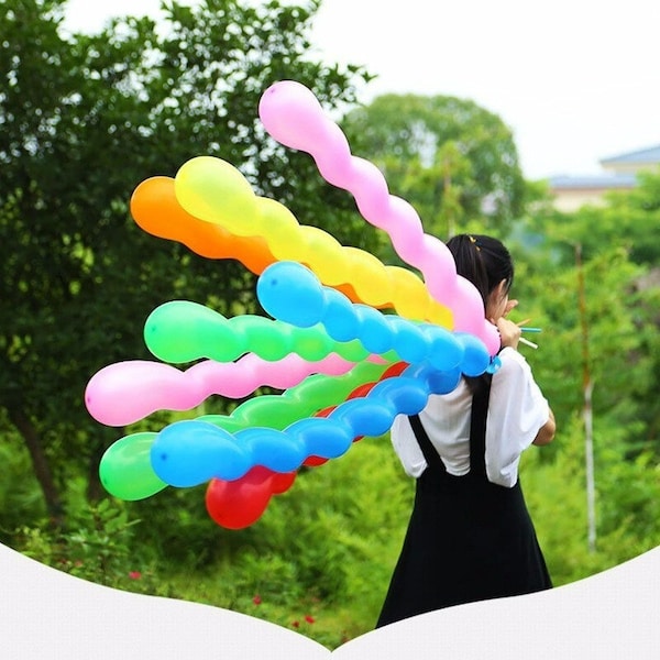 Spiral Balloons Curly Balons Large Twisted Wavy Long Balloons Birthday Wedding Decor UK