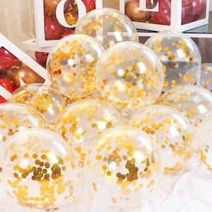 12" Confetti Latex Balloons Gold Silver Birthday l Wedding l Baby Shower l Anniversary l Theme Party Ballon Decoration