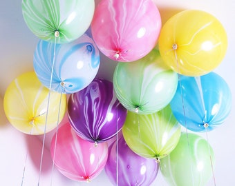 Marble Balloons 12" Latex Balloons for Birthday, Wedding, Baby Shower Theme Party Decoration Uk