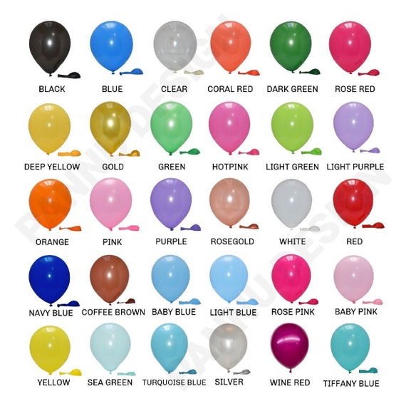 Foil Balloons - Plain Colours Foil Balloons - Plain Colours