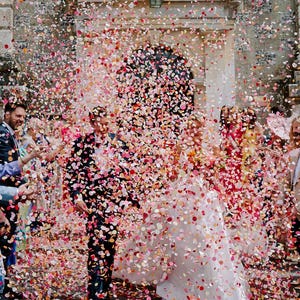 Coriandoli biodegradabili, tondi, in carta velina, per matrimonio, decorazioni da tavola multiple.