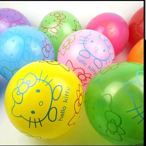Ballons Hello Kitty 12" Ballons en latex Ballons à l'hélium Décoration de fête d'anniversaire Latex Anniversaire d'enfants