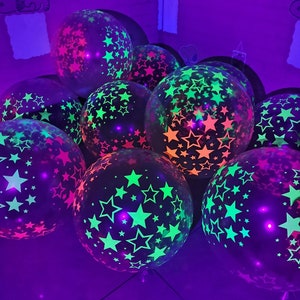 Glow Party Decorations, Neon Garlands, Black Light Party Decor, UV  Reflective Garlands, 80s Party Decor, Sweet 16 Glow Party, Skate Party 