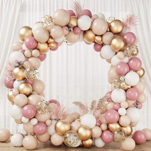 Kit Arco Di Palloncini Rosa Sabbia Bianca Ghirlanda Arco Kit Palloncino 100 Pezzi Festa Di Nozze UK