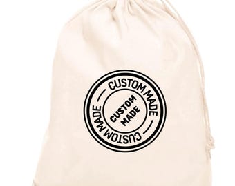 Custom Logo Cotton Favor Bags | Personalized Jewelry Pouches