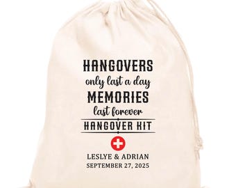 Hangover Kit Bags: Bachelorette Wedding Recovery Cotton Favor