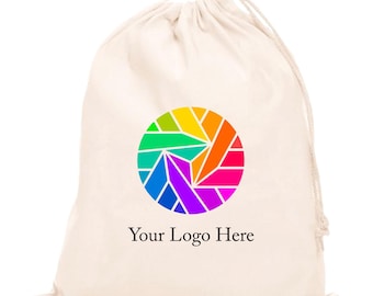 Personalized Cotton Favor Bags: Custom Logo Design, Party Kit Bag