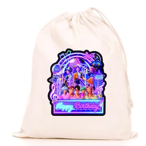 Huntrix Birthday Party Favor, K-Pop Demon Hunter Pouches, Mira Rumi Joey Bags, Drawstring Bag