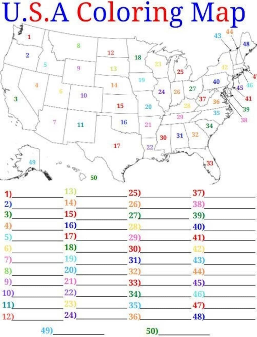 Printable Map Of USA Coloring And Learning Worksheet Etsy Il 1080xN.4035835077 Dv6t 