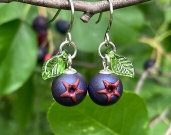 Saskatoon Berry Dangle Earrings
