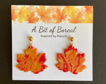 Maple Leaf Dangle Earrings