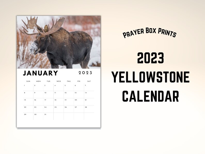 2023 Calendar Printable Yellowstone Calendar 2023 Calendar Etsy