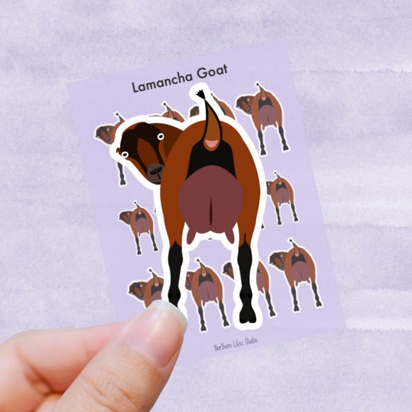 Lamancha Goat vinyl sticker sheet